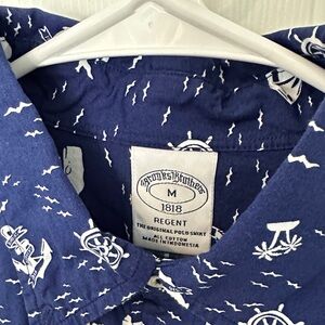 Brooks Brothers Navy Blue Nautical Print Shirt